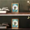 Paardenbloem - Natuur - Bloemen - Blauw Light Box met kabel (Tafellamp) klein -sfeer3