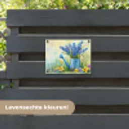 Lavendelbloemen - Quote - Gieter tuinposter los doek klein -sfeer3