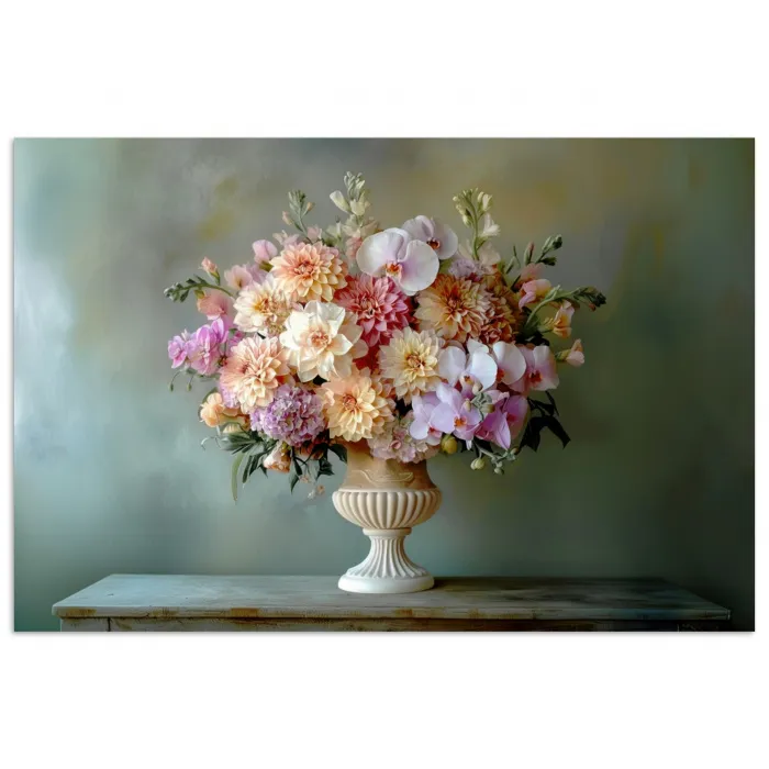 Orchidee - Boeket - Vaas - Bloemen poster papier klein -3d