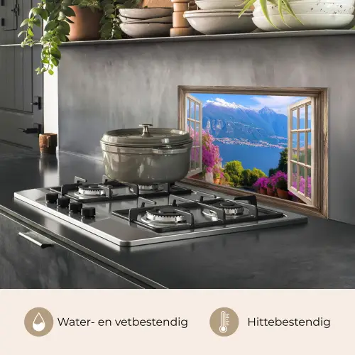 Doorkijk - Berg - Landschap - Uitzicht - Meer keuken achterwand spatscherm klein -usp_NL
