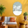 Wereldkaart - Kind - Vliegtuig Wandcirkel Ovaal Glas middel -sfeer4