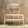 Dromerig veld van klaprozen Tuinposter op houten frame 2 cm dik klein -sfeer4
