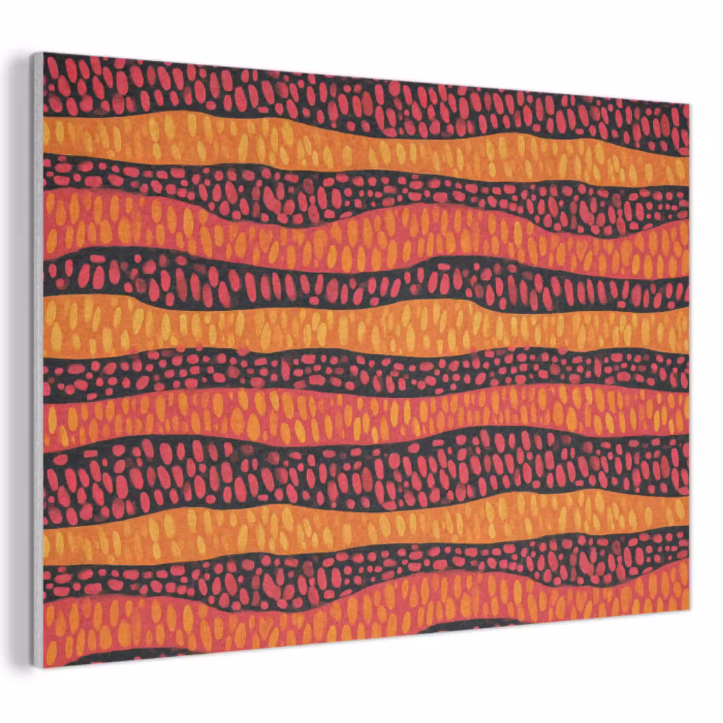 Oranje - Roze - Expressief - Patroon PET vilt klein 837 -3d