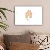 Oranje - Huisje - Quote - Hotel canvas 2cm klein -sfeer1