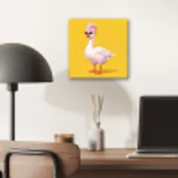 Eend - Zonnebril - Geel aluminium wit klein -sfeer5