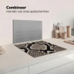 Slangenleer - Patroon - Beige Inductie beschermer vinyl 3mm middel -wsfeer7_website