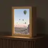 Luchtballonnen - Rotsen - Zonsopgang Light Box met kabel (Tafellamp) klein -z3d_website