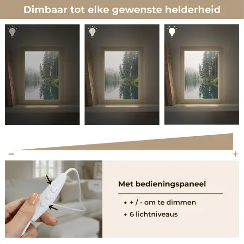 Bergen - Meer - Bos Light Box met kabel (Tafellamp) klein -USP_dimbaarNL