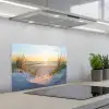 Strand - Zon - Duin - Gras - Zand - Horizon keuken achterwand spatscherm klein -3d_schuin