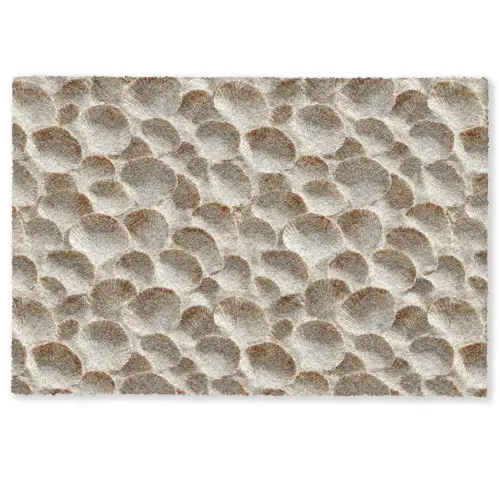 Schelpen - Waaiervorm - Wit Deurmat klein 898 -zkaufland3d
