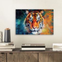 Tijger - Dieren - Olieverf - Kunst aluminium wit klein -sfeer1