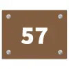 Bruin - Traditioneel Naambord Rechthoek middel -3d