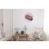 Sushi - Rolletjes - Steentjes - Kleurrijk Wandcirkel aluminium klein -woonkamer