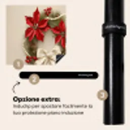Deurkrans - Strik - Kerst - Rood - Groen Inductie beschermer vinyl 3mm middel -zzzzzzz-induclip_IT