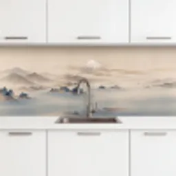 Japans - Landschap - Beige keuken achterwand 2 middel -3d