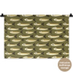 Vis - Patroon - Groen Wandkleed katoen klein 269 -t3d_DE