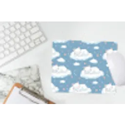 Kitten - Wolken - Blauw muismat rubber klein 262 -witbureau