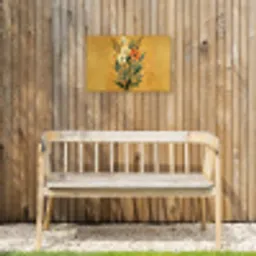 Bladeren - Boeket - Bloemen - Geel Tuinposter op houten frame 2 cm dik klein -sfeer4