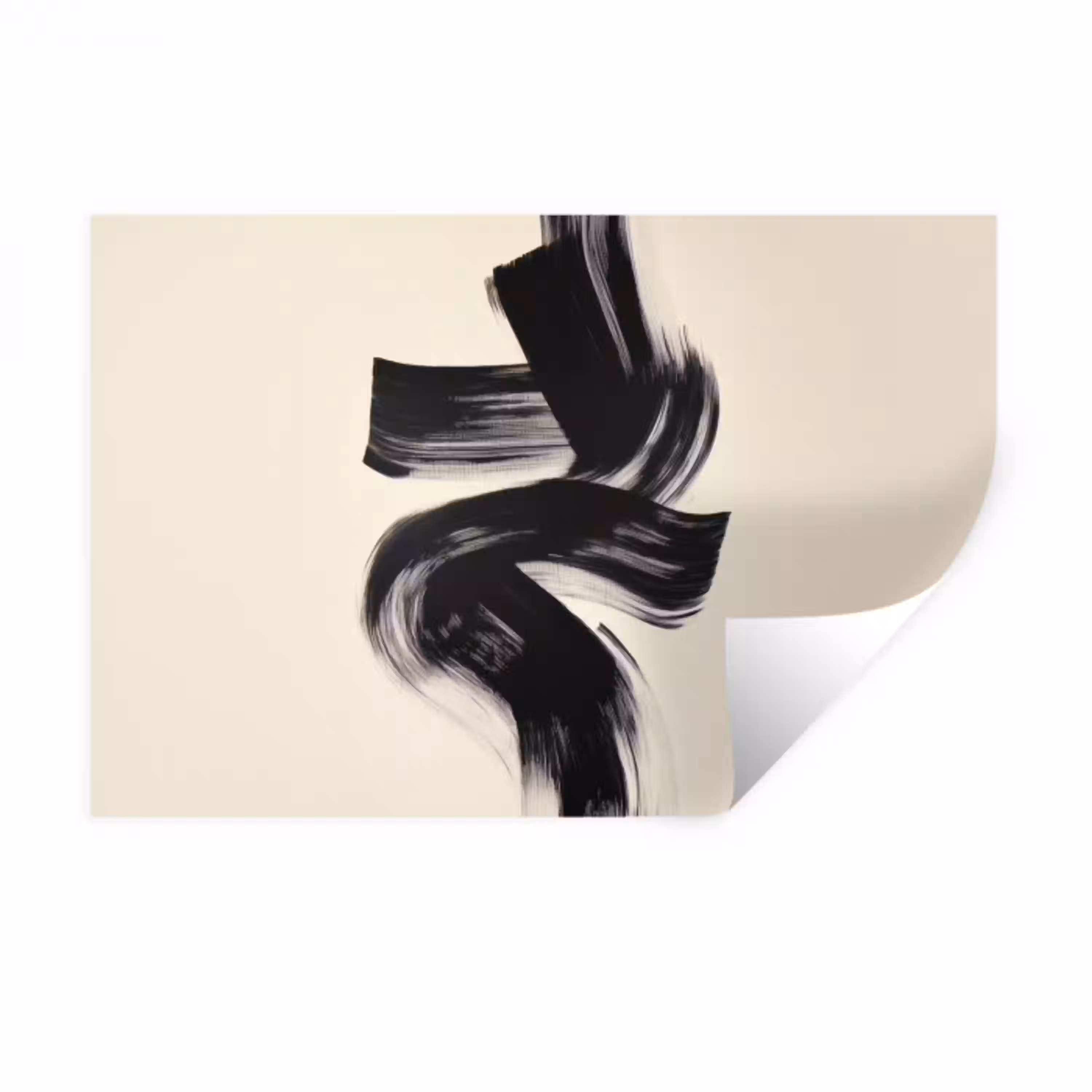 Strepen - Zwart - Abstract Muursticker klein -3d