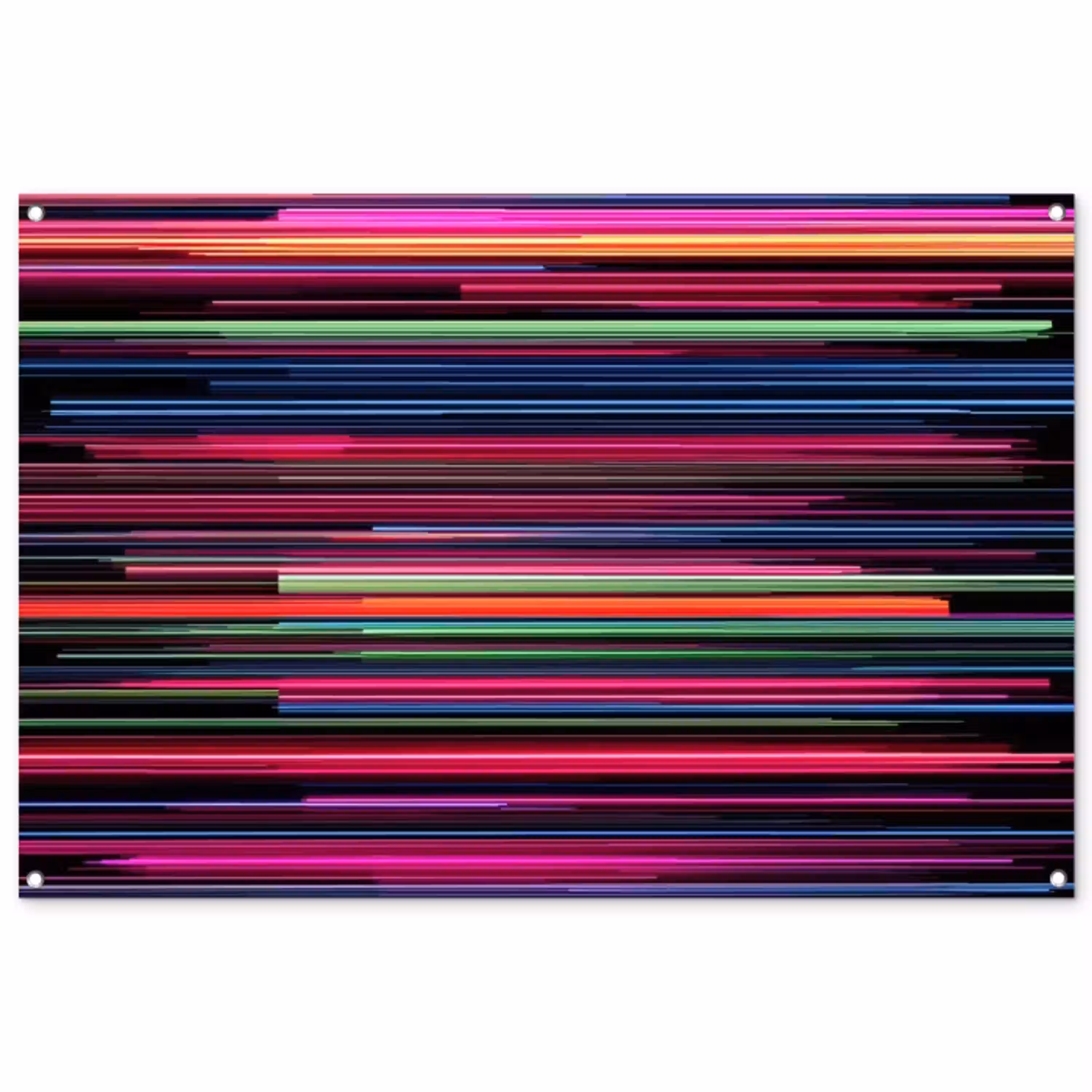 Gaming - Abstract - Lijnen - Horizontaal - Kleurrijk tuinposter los doek groot -3d