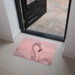 Flamingo - Portret - Roze Deurmat klein -sfeer5