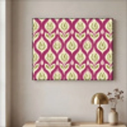 Retro - Floraal - Paars Textielframe zwart klein 947 -sfeer2