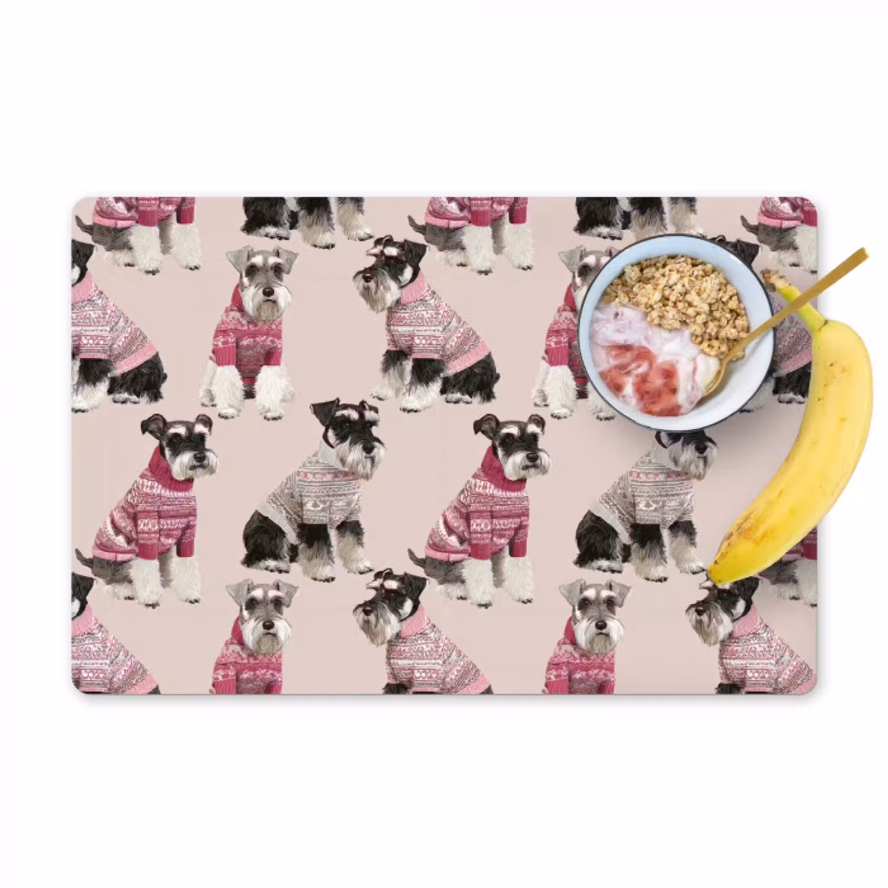 Honden - Truien - Rood Placemat vinyl groot 368 -zzzproduct_Kitchenyeah-website