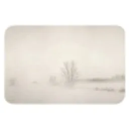 Boom - Mist - Sneeuw - Winter - Minimalistisch Badmat klein -3d