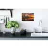 Boeddha beelden - Zonsondergang - Water - Boeddhisme Muursticker klein -keuken