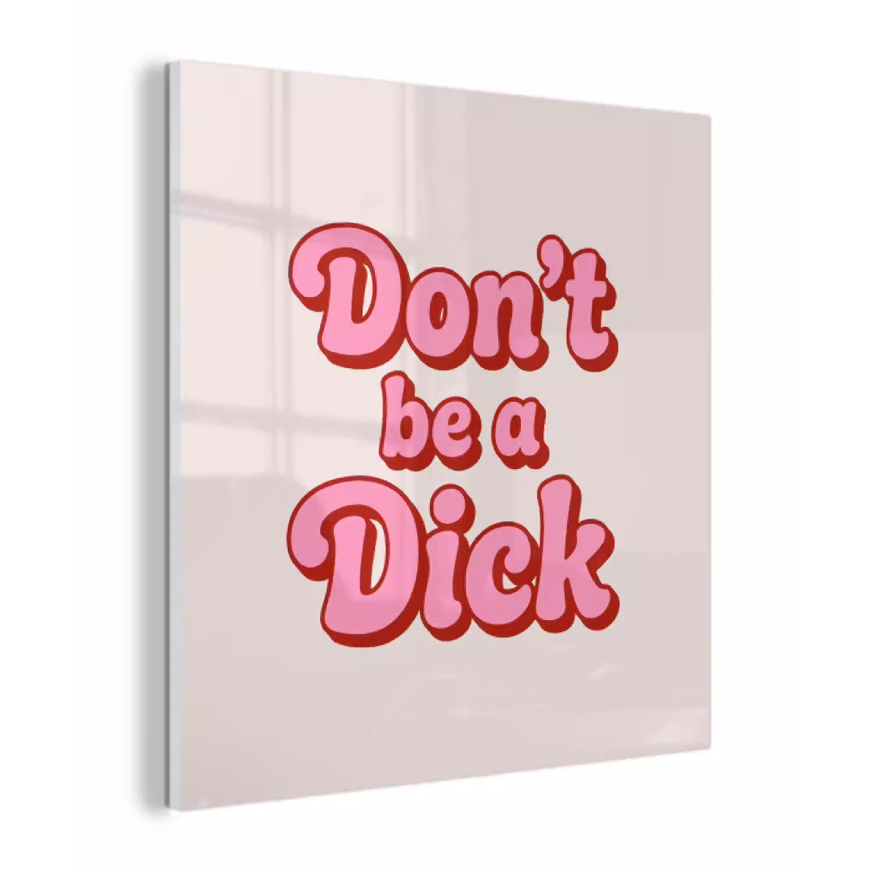Tekst - Boodschap - Roze plexiglas 5mm klein -z3d