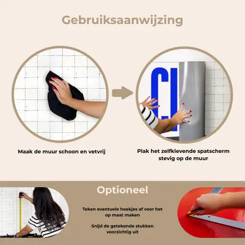 Ciao - Hoofdletters - Blauw - Minimalistisch keuken achterwand spatscherm klein -gebruiksaanwijzing_NL