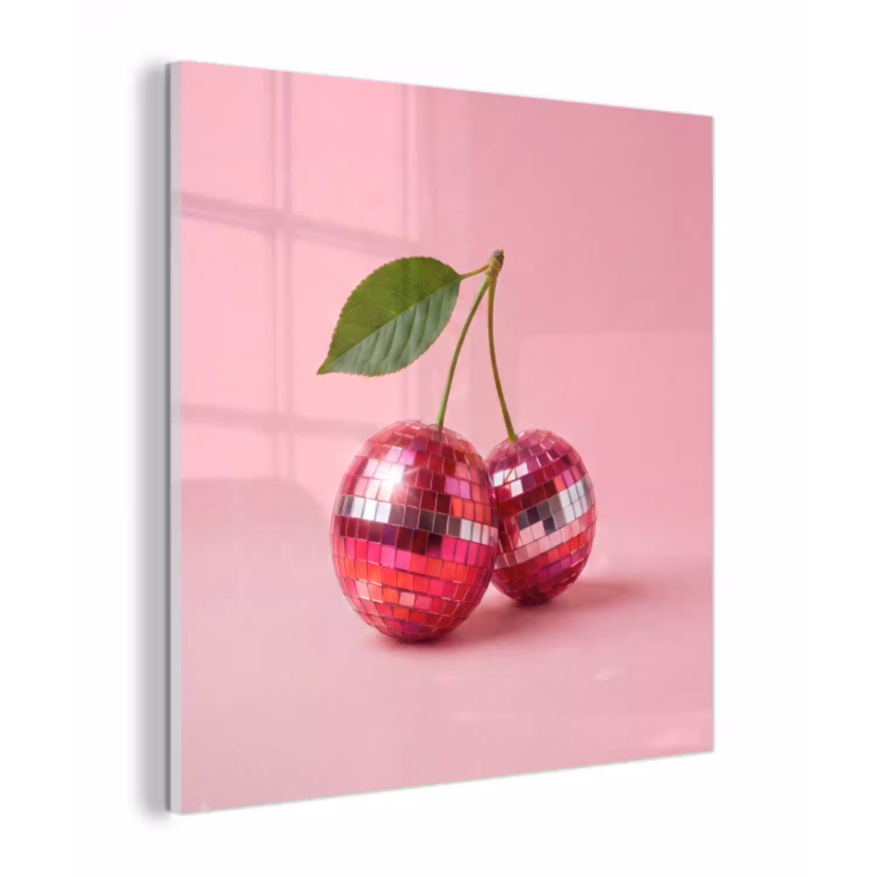 Disco - Kersen - Roze plexiglas 5mm klein -z3d