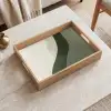 Japandi - Groen - Abstract - Modern Dienblad Rechthoek middel -sfeer1