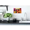 Zonnebril - Roze - Vrouw - Rietje Muursticker klein -keuken