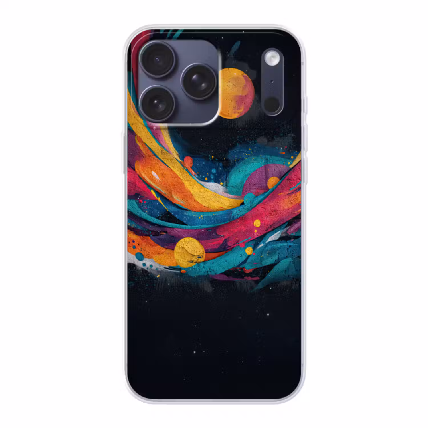 Telefoonhoesje Softcase - Banen - Golven - Kleurrijk - Abstract