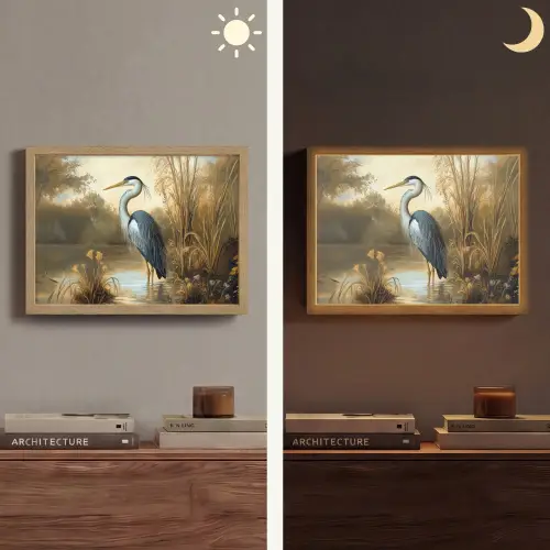 Reiger - Water - Planten Light Box met batterij (Wandlamp) middel -sfeer3
