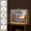 Eenhoorn - Sprookjes dier - Natuur - Meisjes Light Box met batterij (Wandlamp kind) middel -USP_websiteoverzichtNL