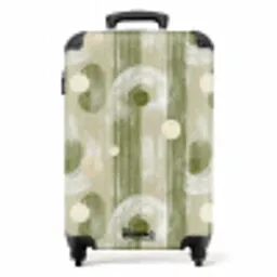 Artistiek - Modern - Groen NBS - Handbagage koffer - Volwassenen Unisex middel -productfoto_recht