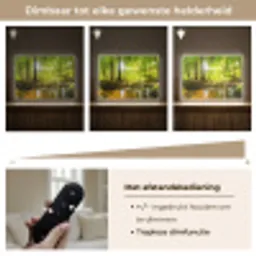 Bos - Landschap - Water - Bomen - Zon - Groen - Natuur Light Box met batterij (Wandlamp) middel -USP_dimbaarNL