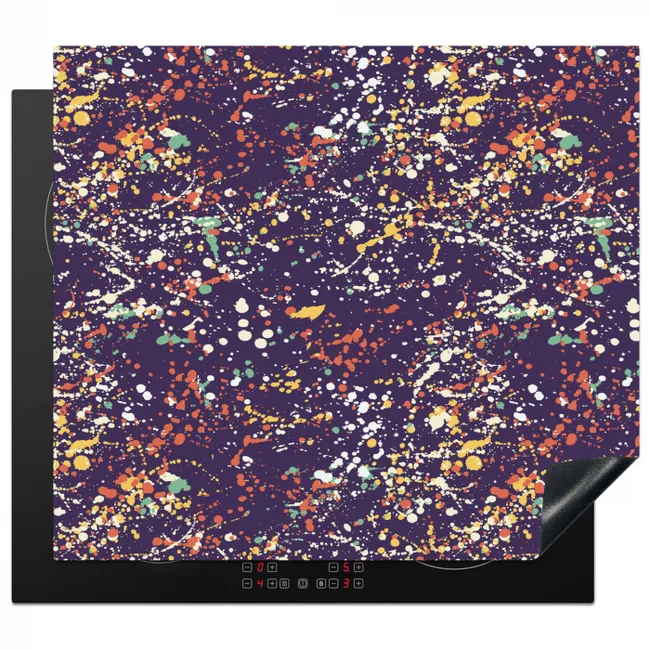 Spat - Abstract - Stippen Inductie beschermer vinyl 3mm middel 274 -3d