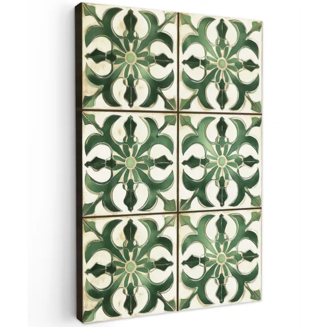 Interieur - Keramiek - Decoratie - Spaans Tuinposter op houten frame 2 cm dik middel -3d