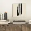 Penseelstreken - Verticaal - Zwart aluminium wit klein -sfeer1