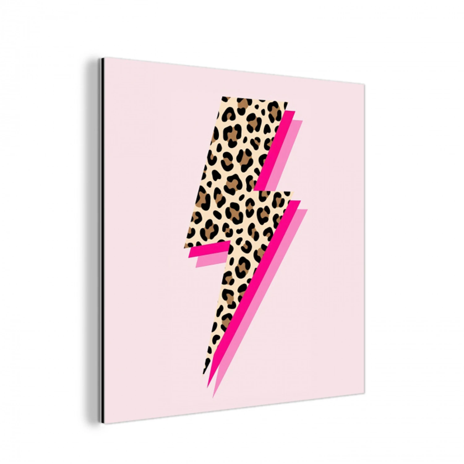 Stippen - Roze - Bliksem aluminium wit klein -3d