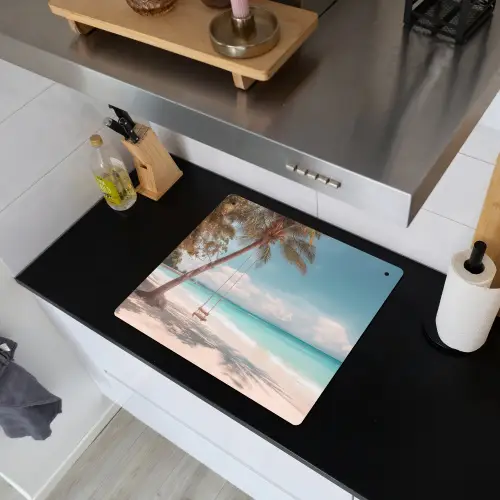 Palmboom - Schommel - Strand - Lucht Inductie beschemer met haakjes middel -sfeer1
