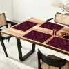 Bloemen - Patroon - Bordeauxrood Placemat vinyl groot 368 -zzsfeer4_Kitchenyeah-website