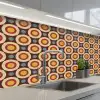 Retro - Vintage - Design - Cirkel keuken achterwand 2 middel 871 -3d_schuin