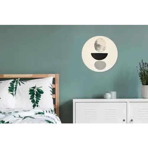 Beige - Japandi - Wabi sabi Wandcirkel aluminium klein -slaapkamer