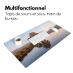 Bomen - Reflectie - Water - Zonsopgang - Serene Muismat XXL klein -zsfeer4_frans