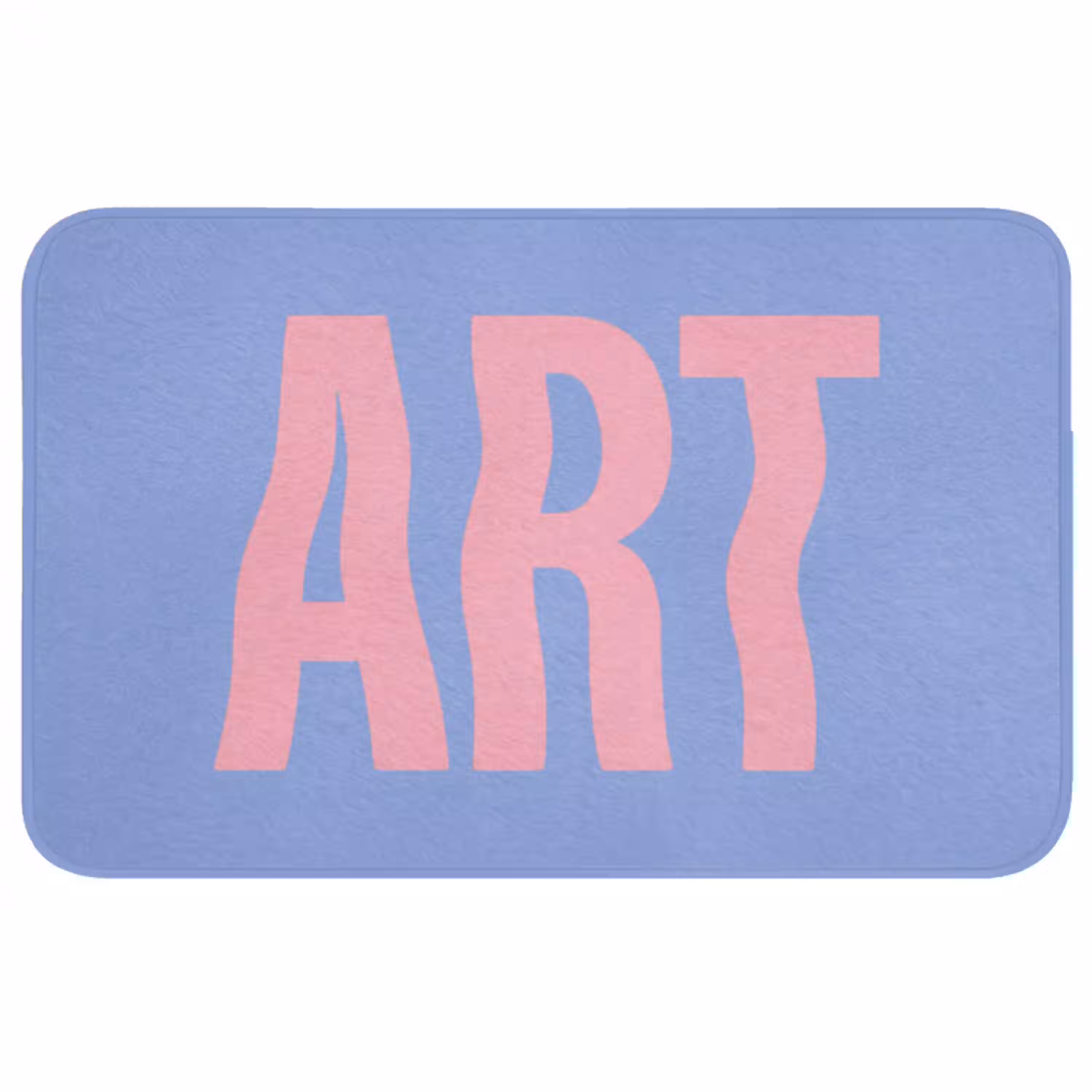 Art - Roze - Blauw Badmat middel -3d