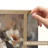 Bloemen - Wit - Vaas - Modern Light Box met batterij (Wandlamp) middel -USP_websiteprintNL